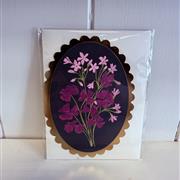Mini card black oval 