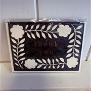 Mini card Thank you black 